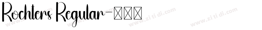 Rochters Regular字体转换